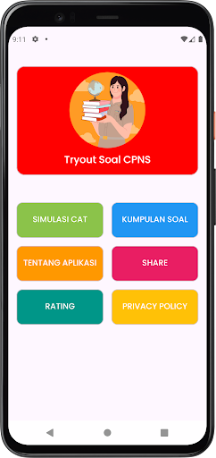 Android application Tryout Soal CAT CPNS 2024 screenshort