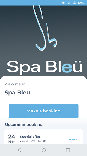 Android application Spa Bleu screenshort