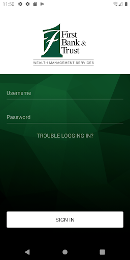 Android application First Bank & Trust Wealth screenshort