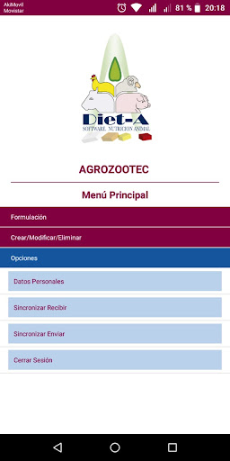 Diet-A app - Formulación Screen 3