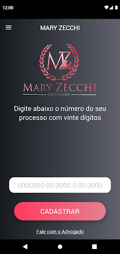 Android application Mary Zecchi Advogada screenshort