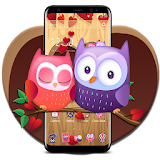 Cute Owl Couple Tree icon