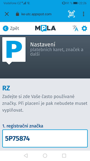 Parkování Pardubice Screen 2