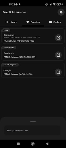 DeepLink Launcher Screen 2
