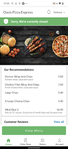 Oasis Pizza Express Screen 2