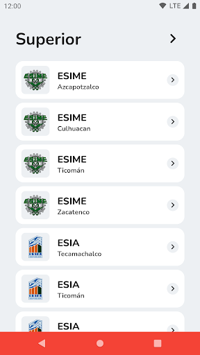 SAES para Alumnos Screen 2
