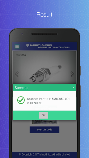Maruti Suzuki - Scan & Assure Screen 2