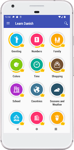 Android application Learn Danish Daily screenshort
