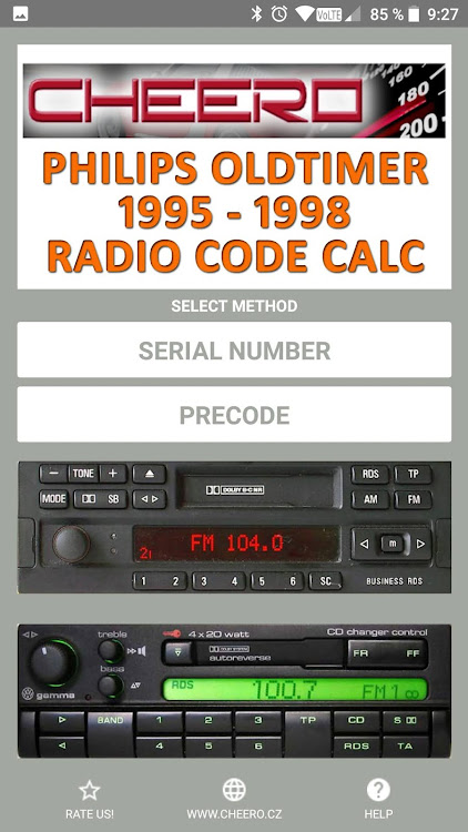 RADIO CODE for PHILIPS 95 - 98 - 3.0.2 - (Android)