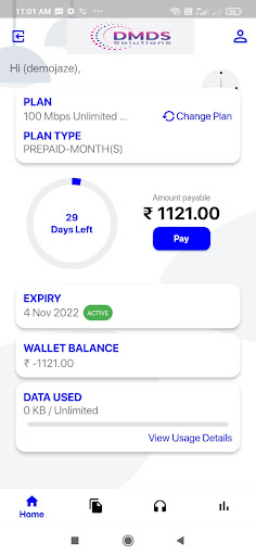 DMDS SOLUTIONS Customer App Screen 2