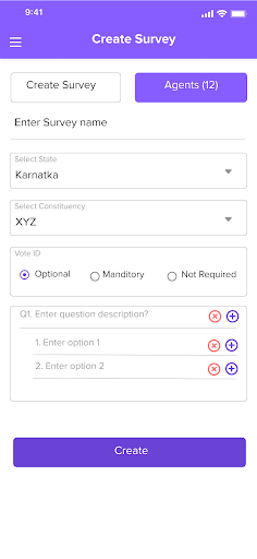 Android application Third eye - survey screenshort