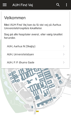 Android application AUH Find Vej screenshort