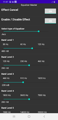 Equalizer Audio With BassBoost