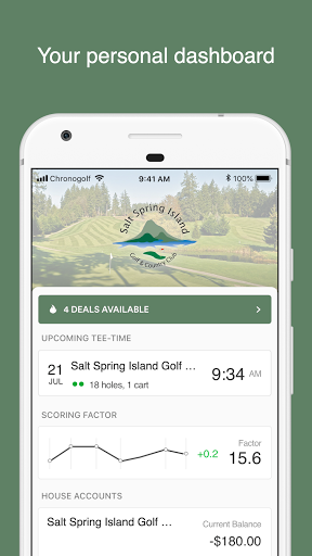 Android application Salt Spring Island Golf screenshort