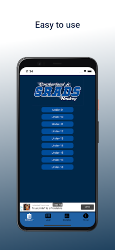 Android application Cumberland Jr. Grads Hockey screenshort