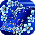 Cover Image of Download Blue Flower Glitter Diamond Business Theme 1.1.5 APK