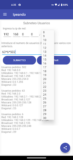 Ipeando Subneteo de Red Screen 2