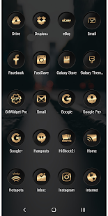 Raid Gold Black Icon Pack Captura de tela