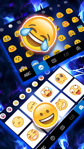 Blue Neon Weed Themes Screen 3