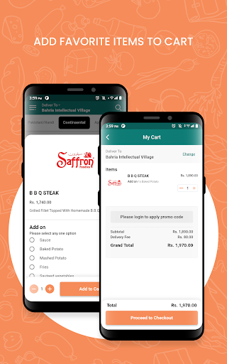 Saffron Foodies Screen 3