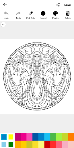 Android application Fantasy Coloring Book screenshort