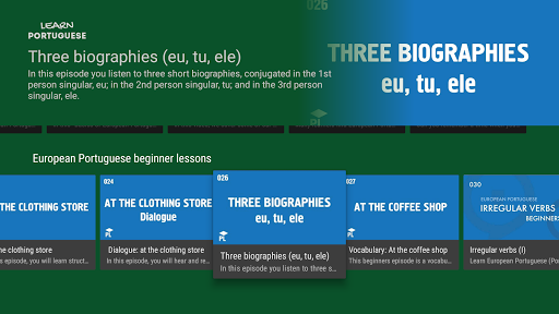 Android application Learn Portuguese screenshort