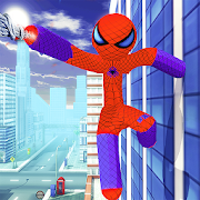 Captain Spider US Super Stickman Rope Hero