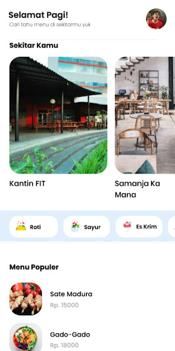 Android application 3Food screenshort
