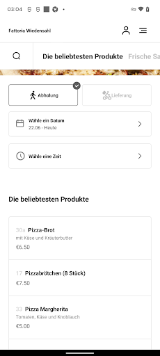 Fattoria Wiedensahl Pizza-Taxi Screen 3