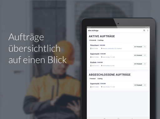 Android application Protokoll System screenshort