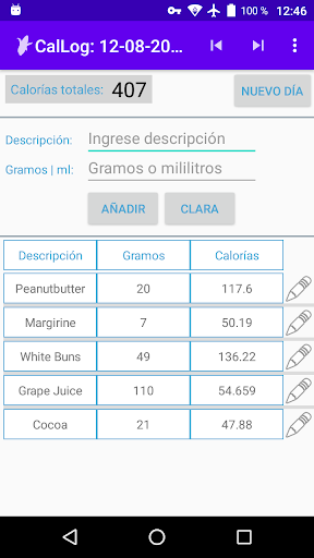 Vista previa de la aplicación