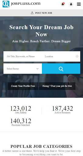 Android application JobPluss screenshort