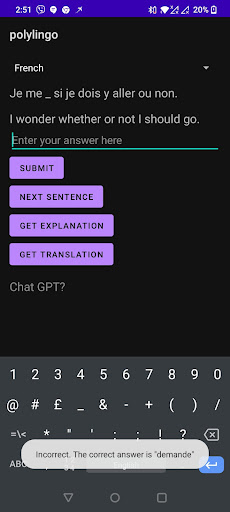 Polylingo Screen 2