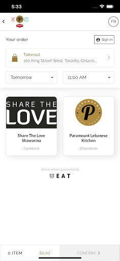 Paramount Fine Foods Screen 2