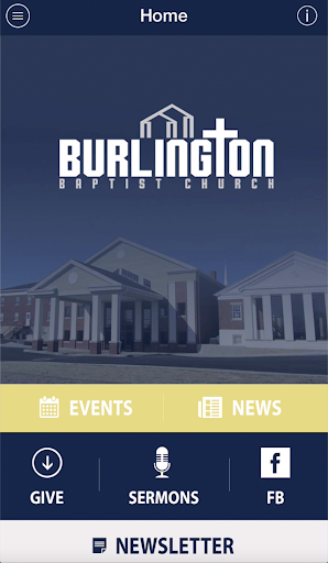 Android application Burlington Baptist Church screenshort