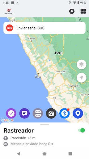 Android application TrackMobile screenshort