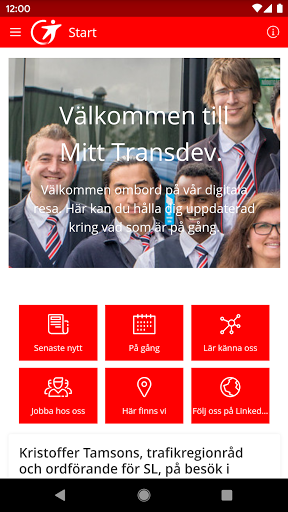 Android application Mitt Transdev screenshort