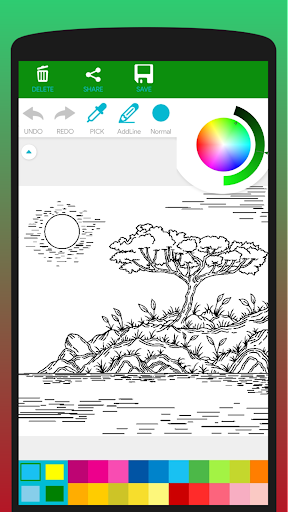 Nature Landscape Coloring Book