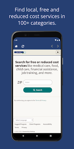 Android application Find Help Georgia screenshort