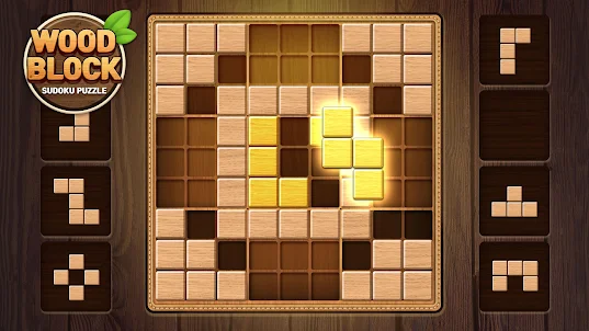 Holzblock: Sudoku-Puzzle