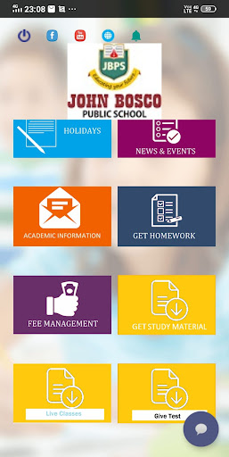 Android application John Bosco School, Bhopal screenshort