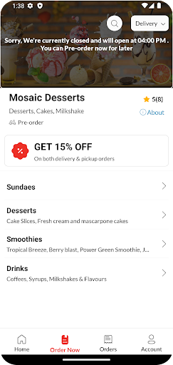 Mosaic Desserts Screen 3