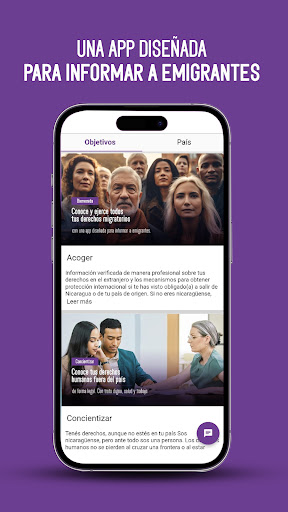 Android application Migrante App screenshort