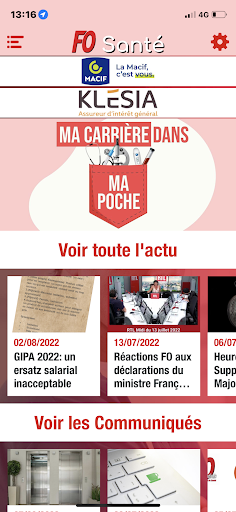 FO Santé Screen 2