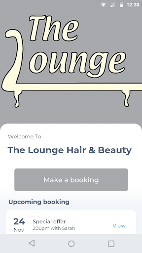 Android application The Lounge Hair & Beauty screenshort