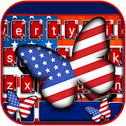 Us Flag Butterfly Keyboard Theme
