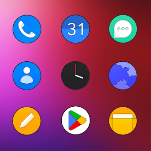 Oxigen Circle - Icon Pack Ekran görüntüsü