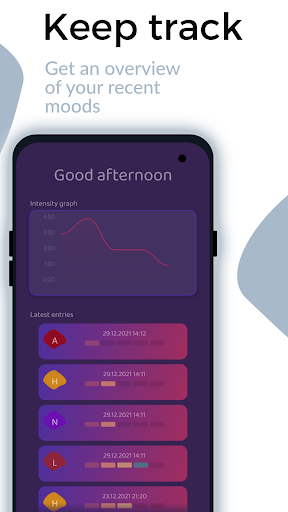 Android application Emodiary: Mood Tracker screenshort