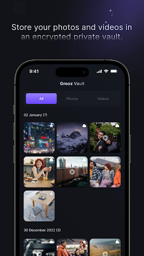 Android application Grooz Vault - Hide Pic & Video screenshort