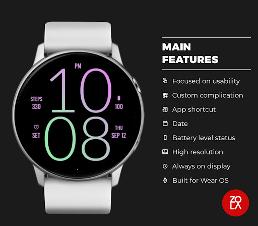 Pink Orchid Light Watch Face screenshot 1